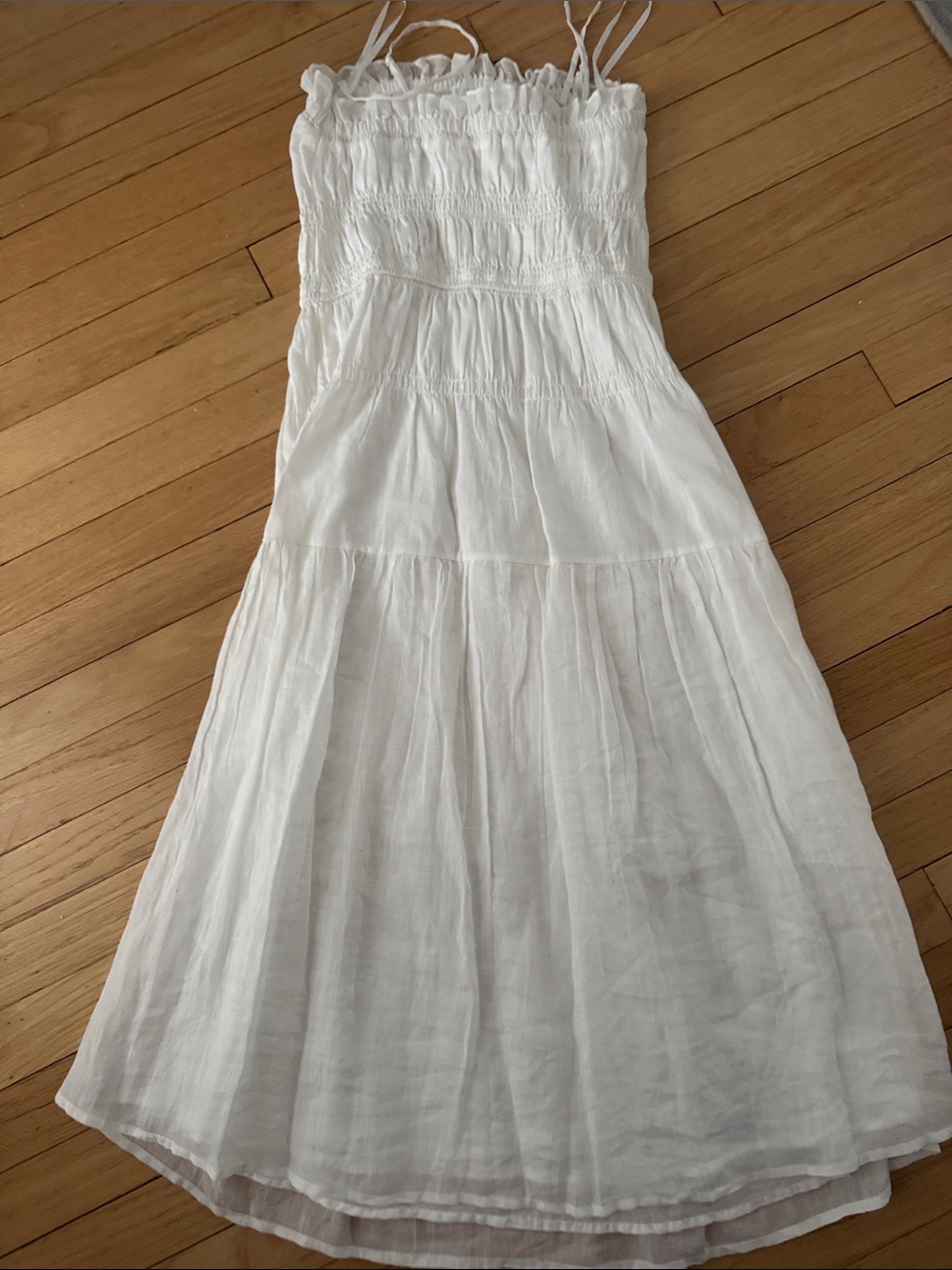 Frame Denim White Midi Sundress - Picture 4 of 4